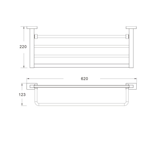 Полка для полотенец Shevanik SG5608C, белый