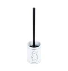 Ерш напольный Fixsen Teddy FX-600-5, белый/черный