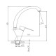 Смеситель для кухни Cron CN70523, хром
