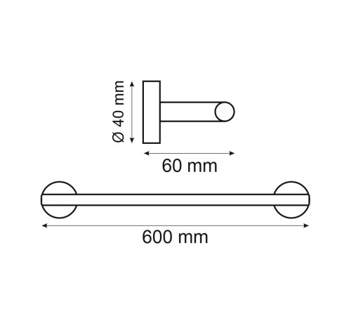 Полотенцедержатель 60 см Webert Rimini RI500503010, золото