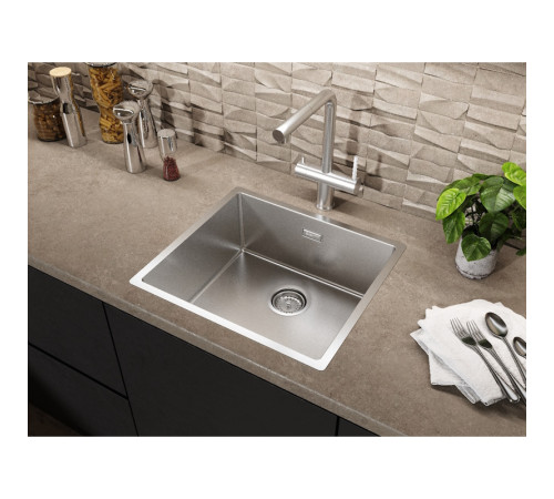 Кухонная мойка Grandex Aqua Optima 501086, сатин