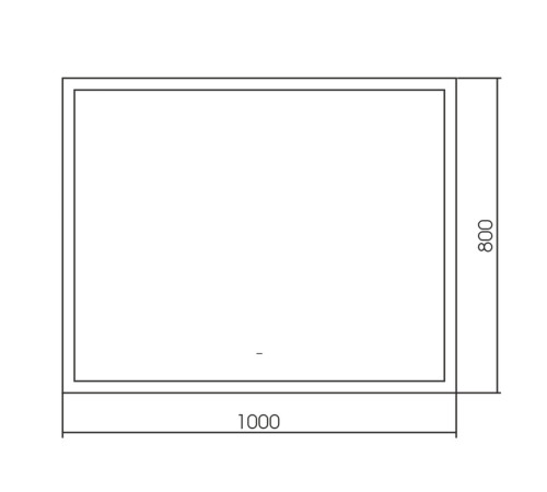 Зеркало RAVAL Статика Stc.02.1000x800/W/RL, 100 см