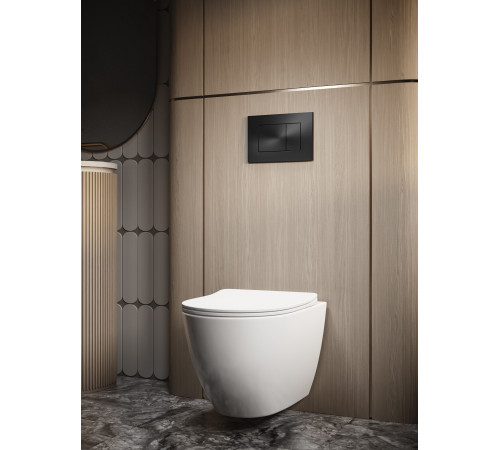 Клавиша смыва Knotlor BIS106BL, черный  (серия 1)