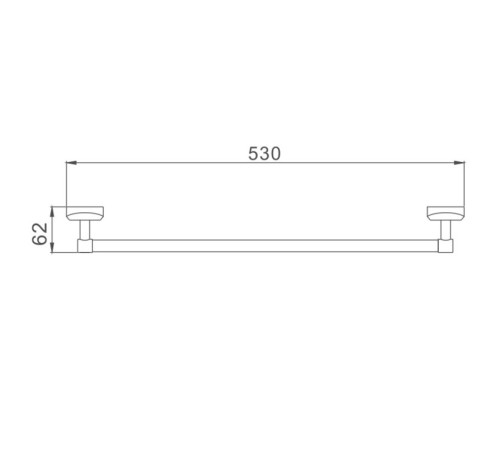 Полотенцедержатель Haiba HB1601, хром