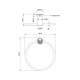 Кольцо для полотенец BRAVAT D71135CP-SW, хром