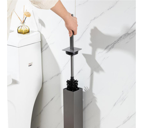 Ершик для унитаза GAPPO G904-9, оружейная сталь
