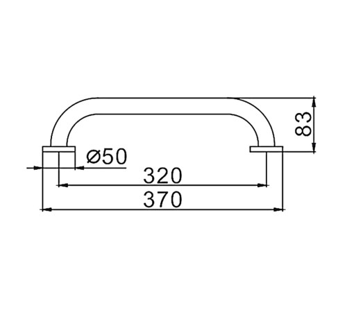 Поручень для ванной FRAP F1718, хром