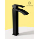 Смеситель для раковины высокий FILARETE Waterfall FL6010BL, черный