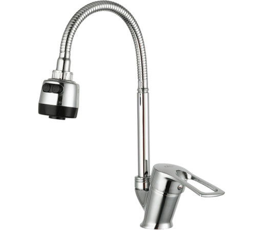 Смеситель для кухни с гибким изливом и режимом душ FRUD R41055-1, хром