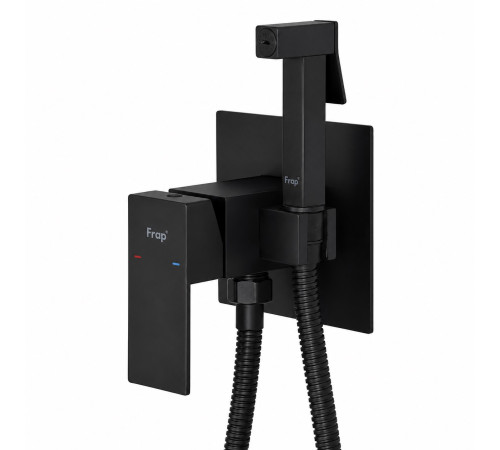 Гигиенический душ со смесителем FRAP F72802-6, черный