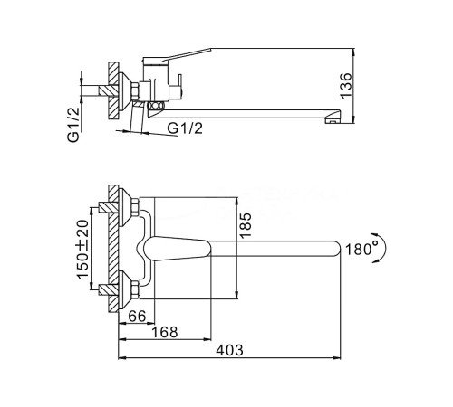 Смеситель для ванны FRAP F2245, белый