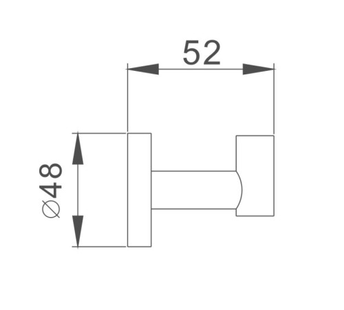 Крючок для ванной комнаты Haiba HB1705-1, хром