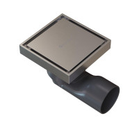 Душевой трап точечный Knotlor SDSS100BS, матовая сталь