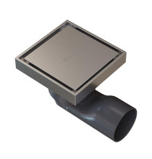 Душевой трап точечный Knotlor SDSS100BS, матовая сталь