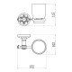 Стакан для ванной комнаты Savol S-005858B, золото