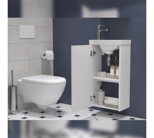 Тумба с раковиной подвесная Velvex Klaufs tp.KLA.COM.40.1D, 40 см