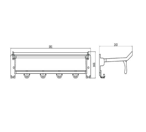 Полка для полотенец Savol S-008099, хром