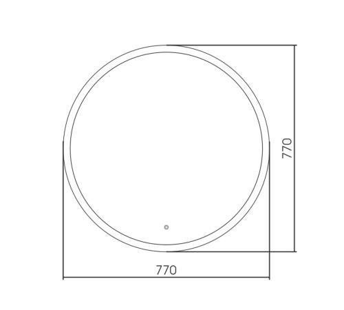 Зеркало RAVAL Лира Lir.02.D77/W/RL, 77 см