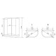 Душевая кабина Timo Eco TE-0702PL, 120x80x215
