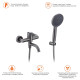 Смеситель для ванны Prohanss P31.30.09, графит