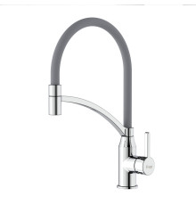 Смеситель для кухни с гибким изливом FRAP F4552, хром