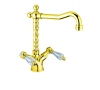 Смеситель для кухни Fiore GIOIELLI (SWAROVSKI®) 08OO0625, золото