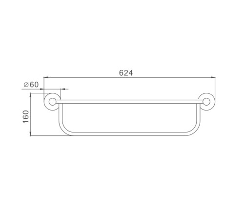 Полка для полотенец D-Lin D250280, сталь