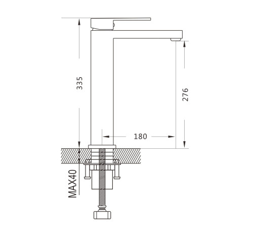 Смеситель для раковины Shevanik S7011H, черный