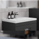 Тумба с раковиной напольная Velvex Orlando tn.ORL.CLA.70.2Y графит, 70 см