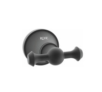 Крючок для ванной комнаты двойной Rose RG1921H, черный