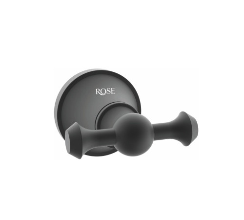 Крючок для ванной комнаты двойной Rose RG1921H, черный