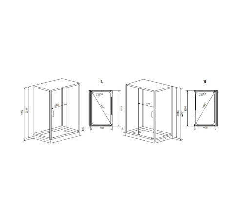 Душевая кабина Timo Premium HELMA H-520R с хамамом, 90x120x220