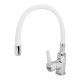 Смеситель для кухни с гибким изливом Esko Coral CL 519 W, хром/белый