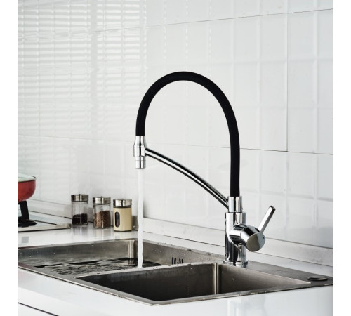 Смеситель для кухни Haiba HB73643-7, черный