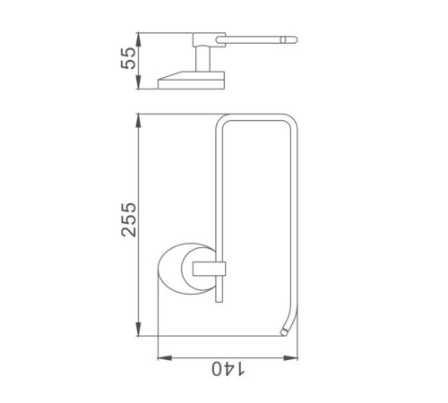 Полотенцедержатель Haiba HB1603-2, хром