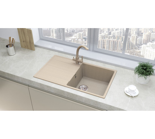 Кухонная мойка Ulgran Quartz Prima 850-03, десерт
