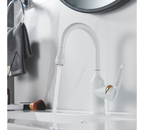 Смеситель для раковины Raffine F101C, белый