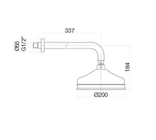 Верхний душ Webert Armony AC0015010, золото
