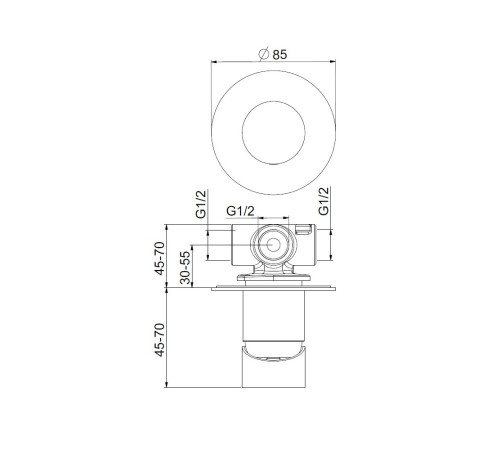 Смеситель для душа встраиваемый Webert ONE-B NB880101015, хром