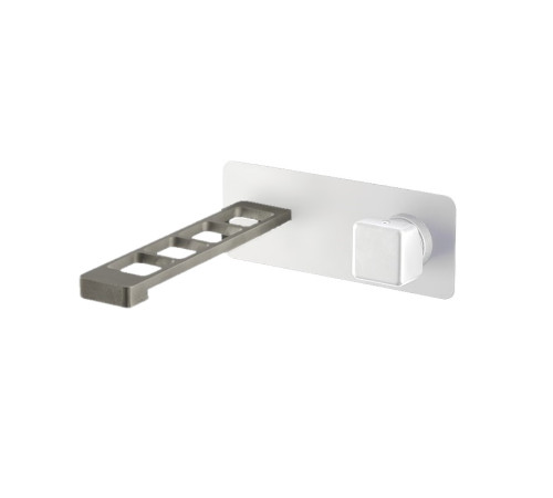 Смеситель для раковины Webert ONE-X OX830606741, белый/сталь