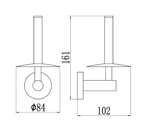 Держатель для туалетной бумаги Savol S-008752-1, хром
