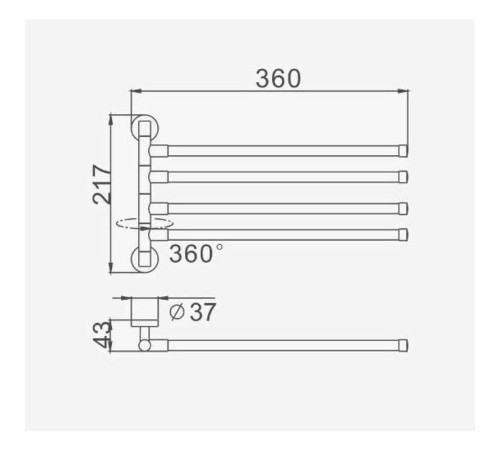 Полотенцедержатель D-Lin D255280, сатин