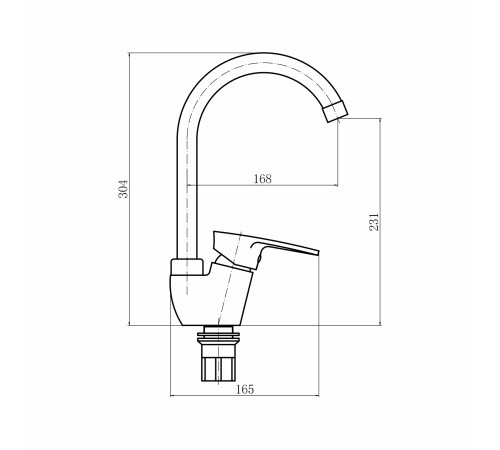 Смеситель для кухни Plstart PL4105-8, белый