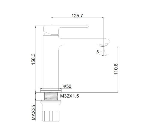 Смеситель для раковины Maretti Ария AR32RF845, хром