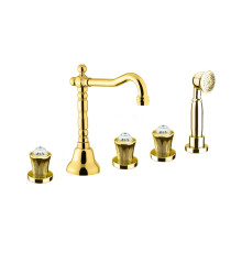 Смеситель на борт ванны Fiore VENERE SKY (SWAROVSKI®) 13OO0607, золото