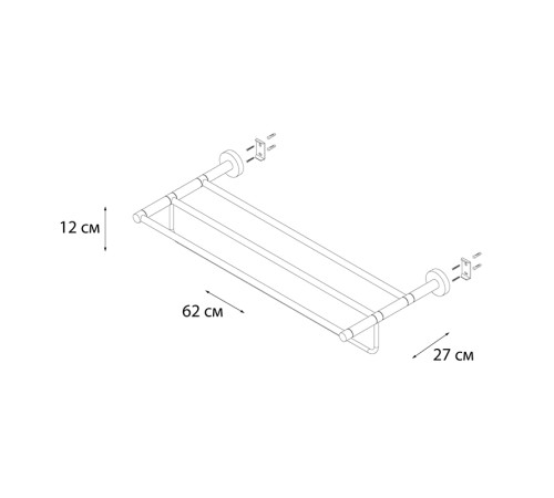 Полка для полотенец FIXSEN MODERN FX-51515, сатин