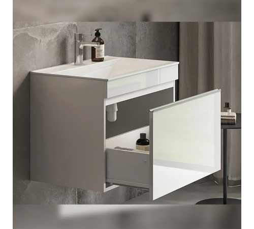 Тумба под раковину подвесная Velvex Pulsus tp.PUL.PUL.70.1Y белый глянец, 70 см