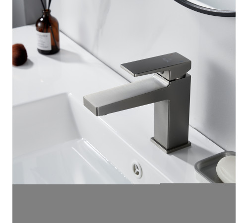 Смеситель для раковины Rose R2801T, оружейная сталь