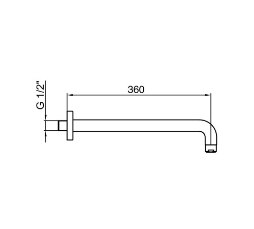 Кронштейн для верхнего душа Webert AC1022345, никель
