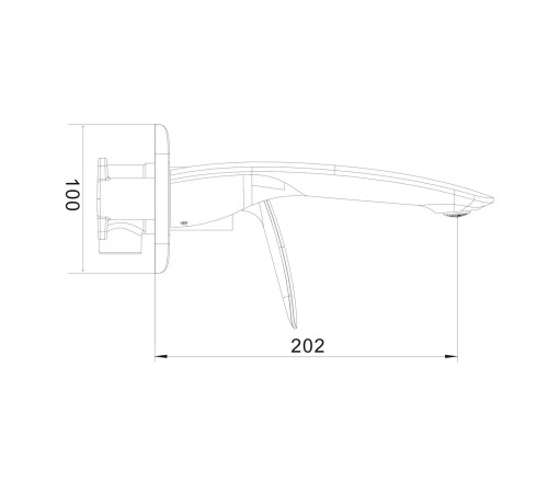 Смеситель для раковины встраиваемый Rose R11 R1141, хром
